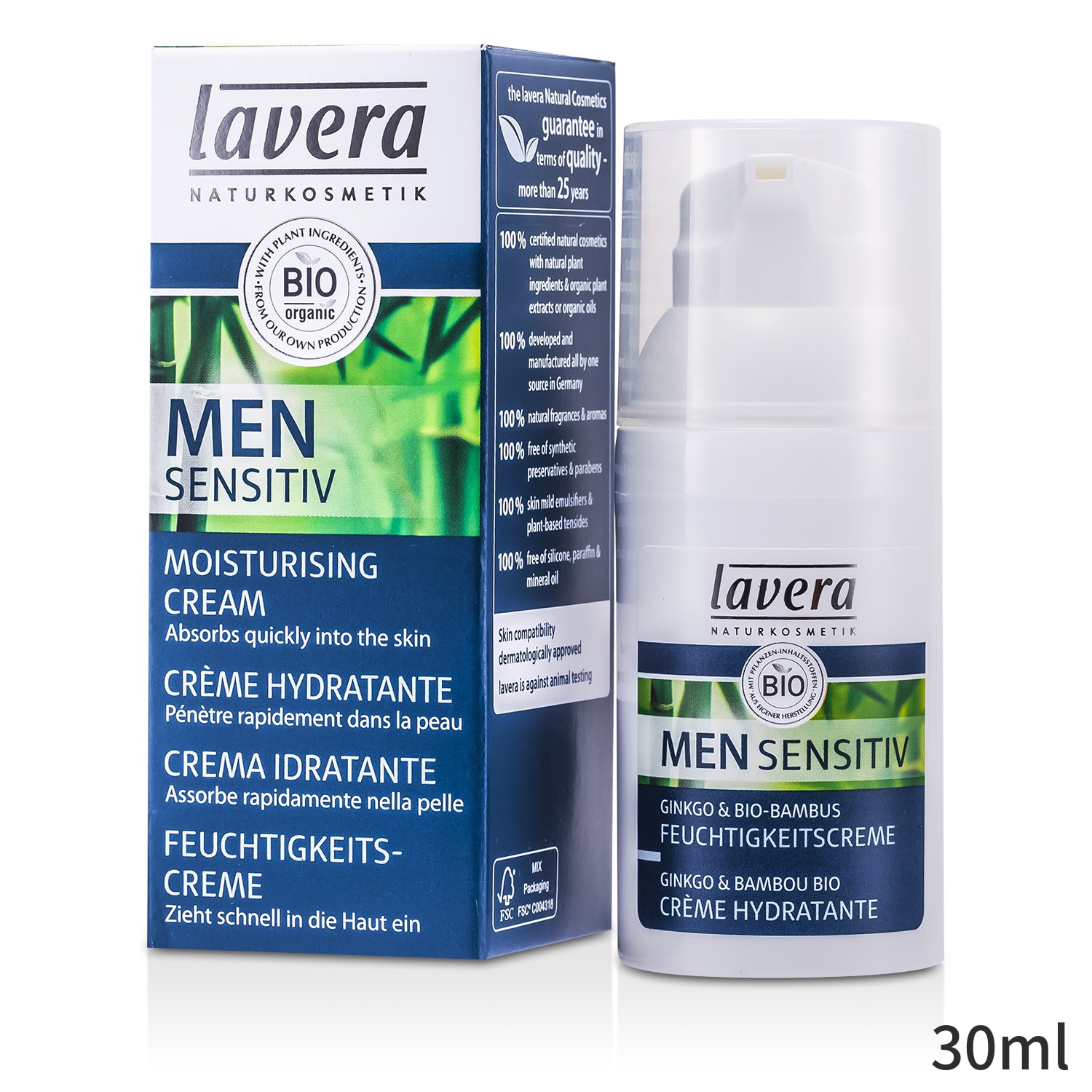 ラヴェーラ 保湿・トリートメント Lavera メン センシティブ モイスチャライジング クリーム 30ml メンズ スキンケア 男性用 基礎化粧品 フェイス 父の日 プレゼント ギフト 2023 人気 ブランド コスメ