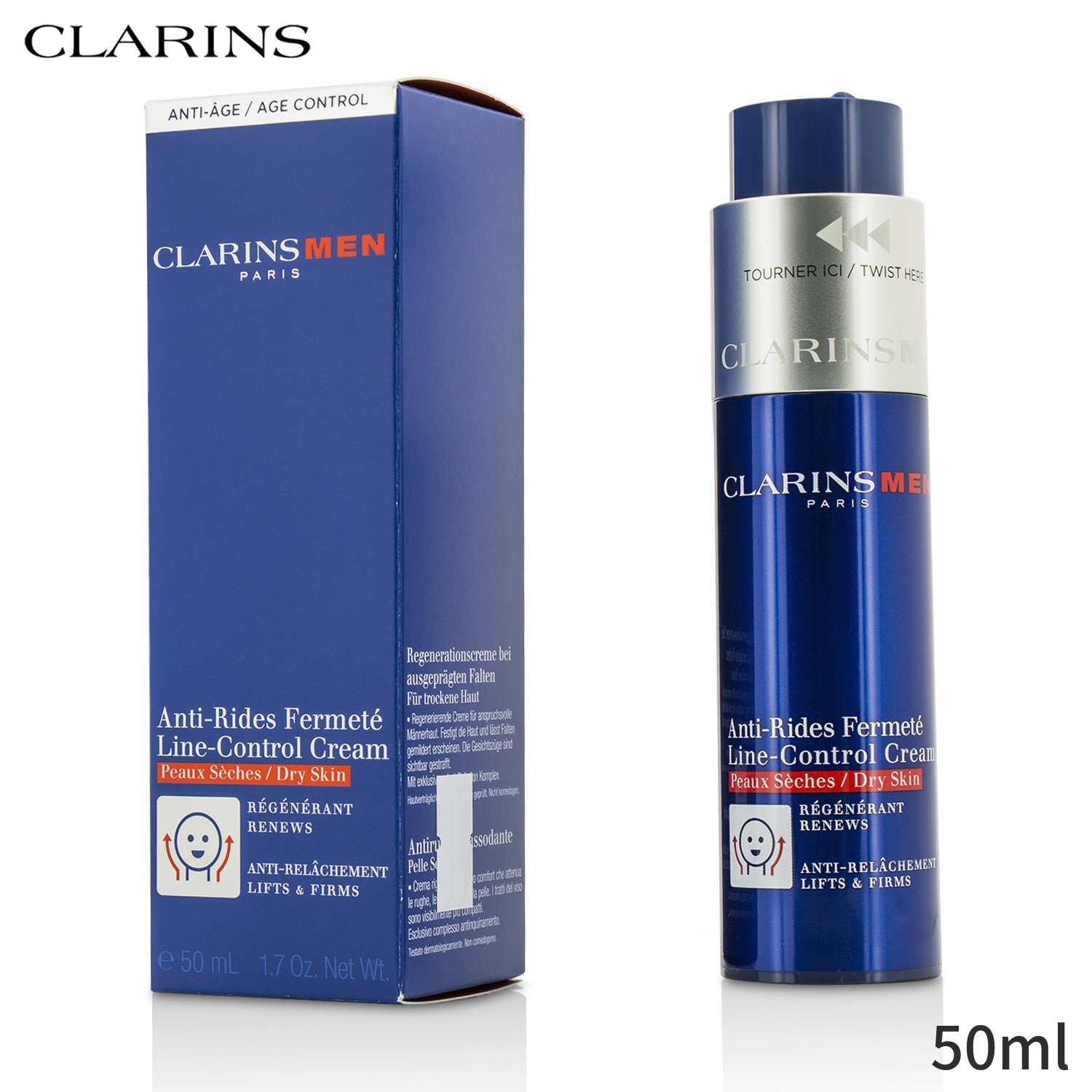 クラランス 保湿・トリートメント Clarins メンライン-コントロールクリーム ( ドライスキン ) 50ml メンズ スキンケア 男性用 基礎化粧品 フェイス 父の日 プレゼント ギフト 2023 人気 ブランド コスメ