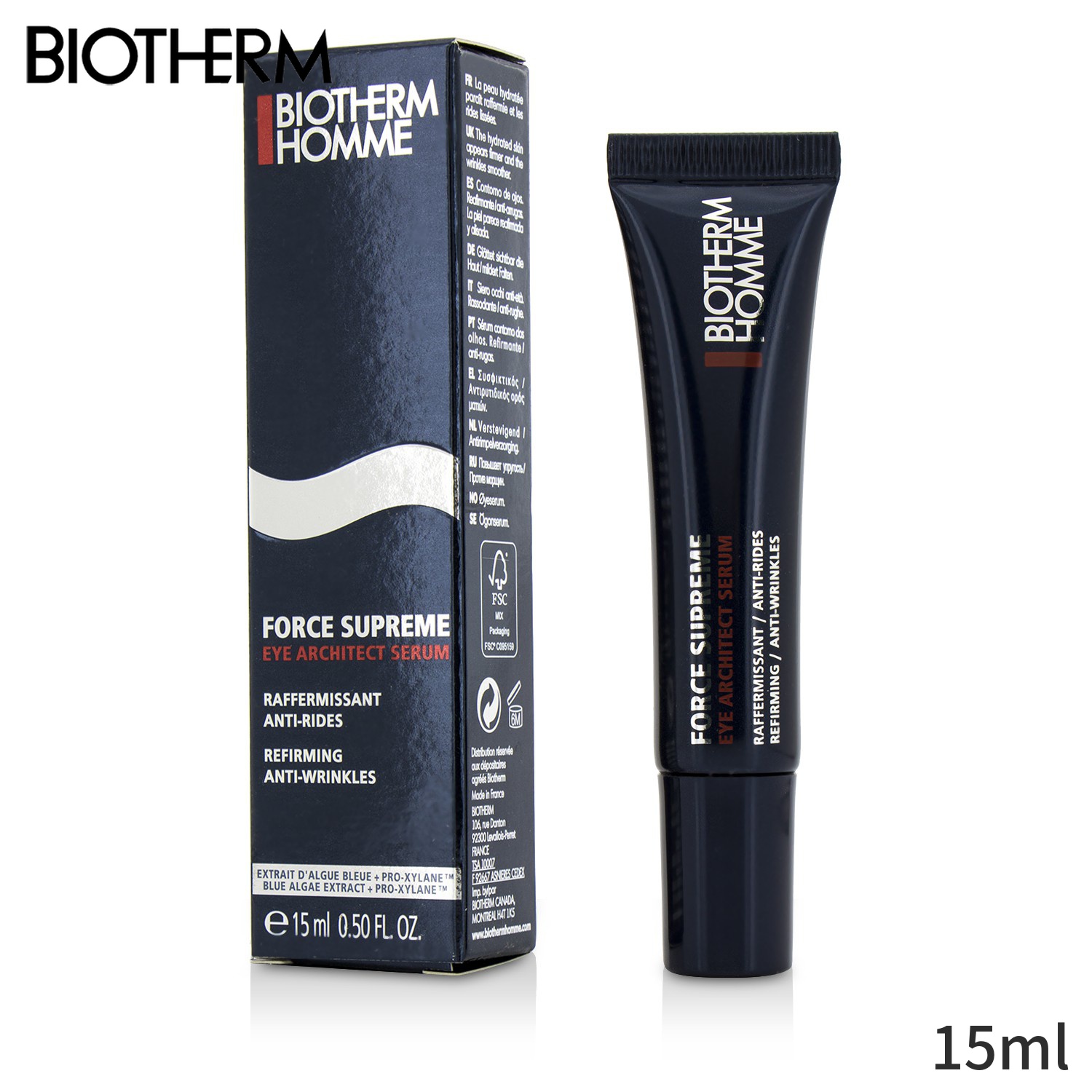 ビオテルム アイケア Biotherm オム フォース スプリーム アイ アーキテクト セラム 15ml メンズ スキンケア 男性用 基礎化粧品 アイ・リップ 父の日 プレゼント ギフト 2023 人気 ブランド コスメ