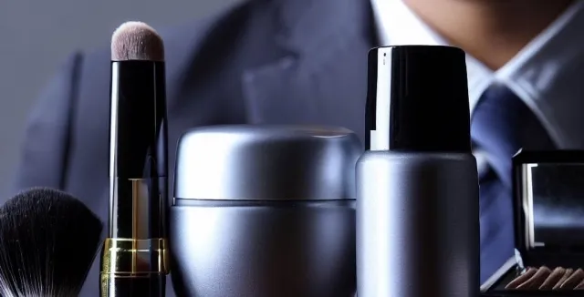 スキンケアする男性